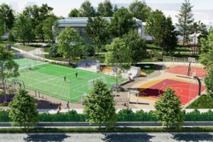 exteriérové 3d vizualizácie areál stu trnava
